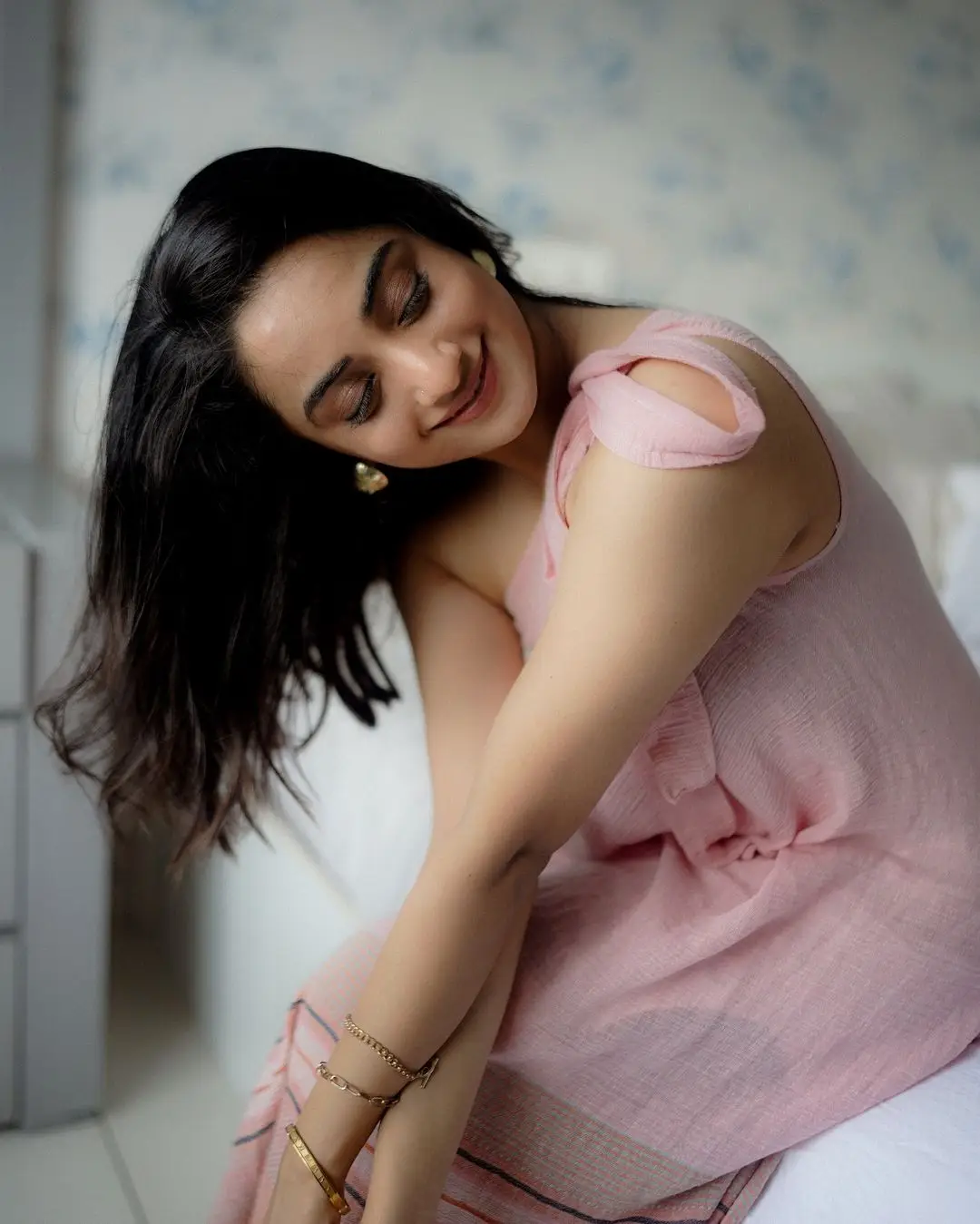 South Indian Actress Namitha Pramod in Pink Gown